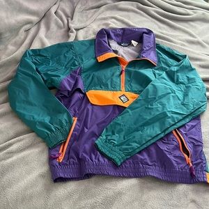 Woolrich Sigmet Gear vintage 80s Windbreaker Size M in Plum purple, teal, orange